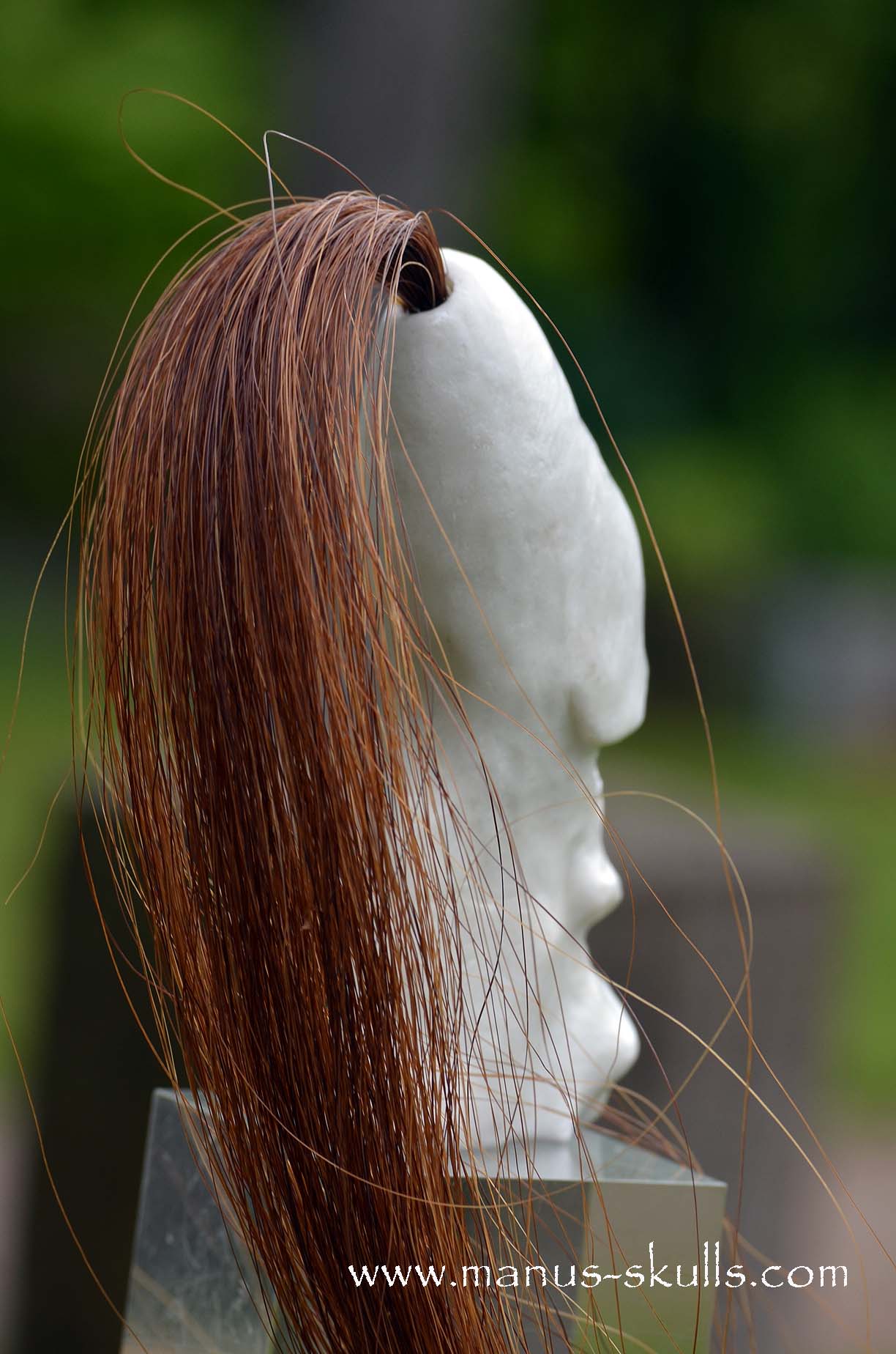 White Steatite Tribal Skull  #046