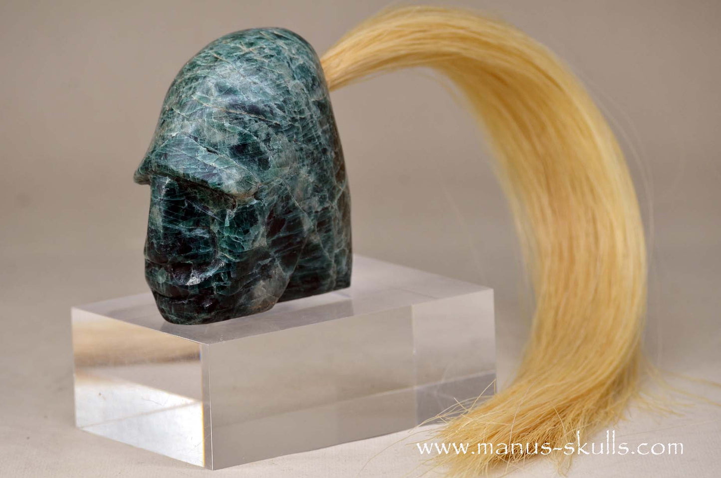 Green Apatite Tribal Skull #040