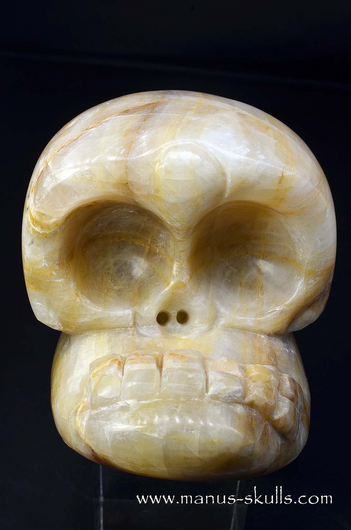 White Calcite Evolian Skull #11