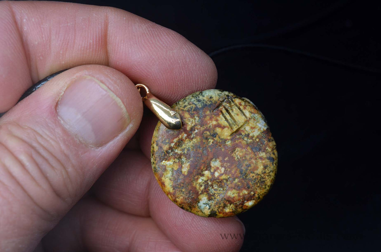Half ~full Moon Preseli Bluestone Pendant