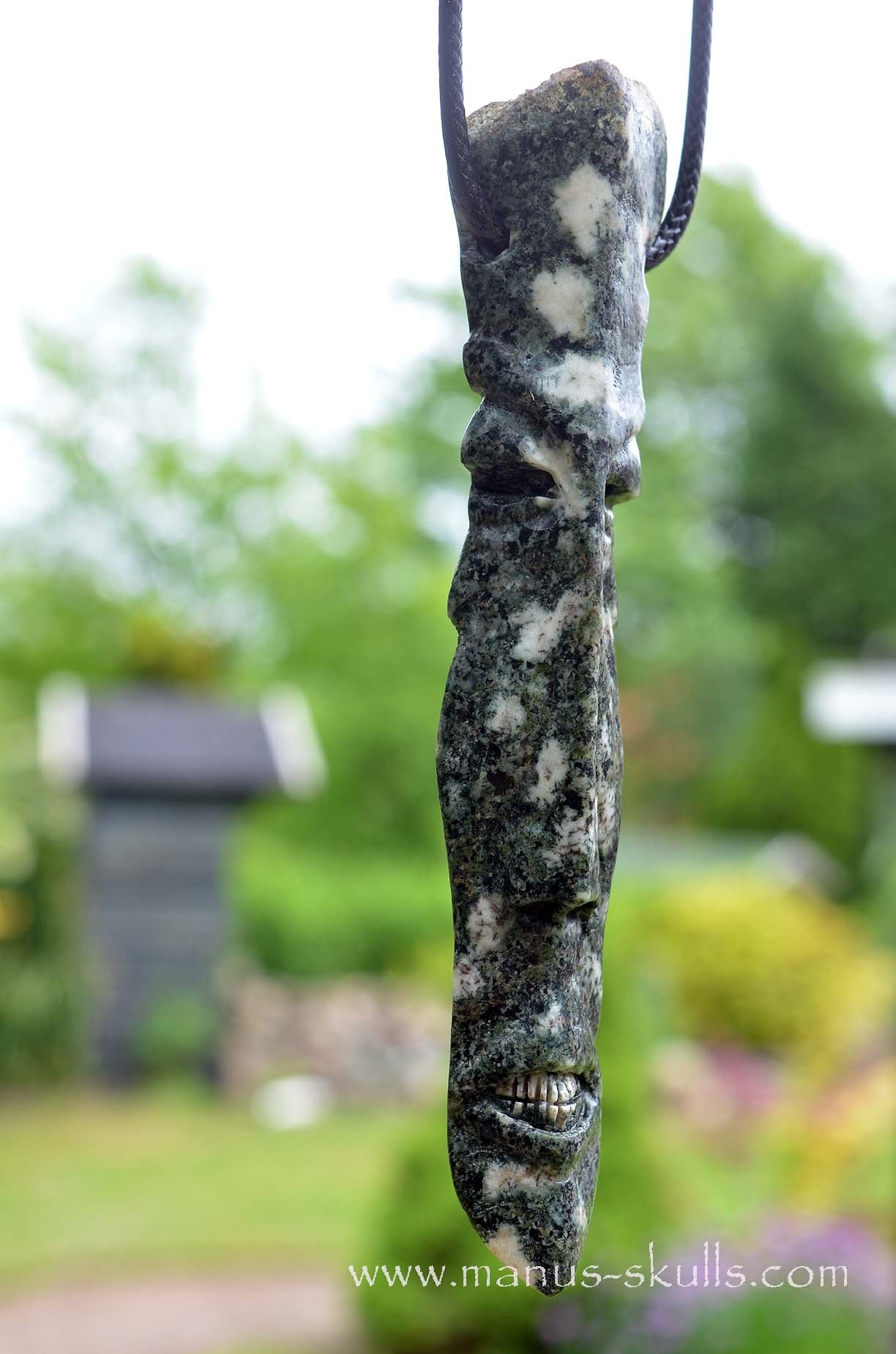 Manus skulls unique Crystal Carvings handmade skulls dragons pendants preseli bluestone tribals spiritual meaning wand Unicorn ..