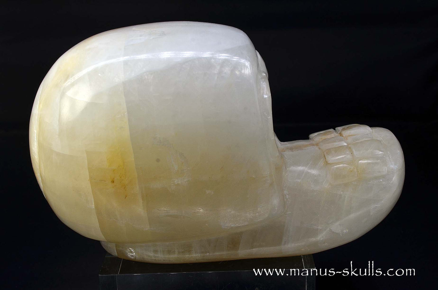White Calcite Evolian Skull #04
