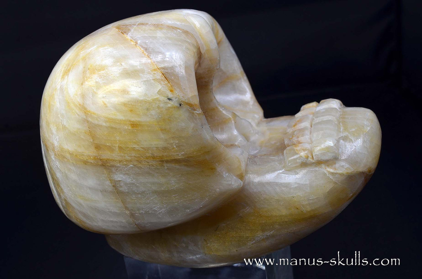 White Calcite Evolian Skull #11