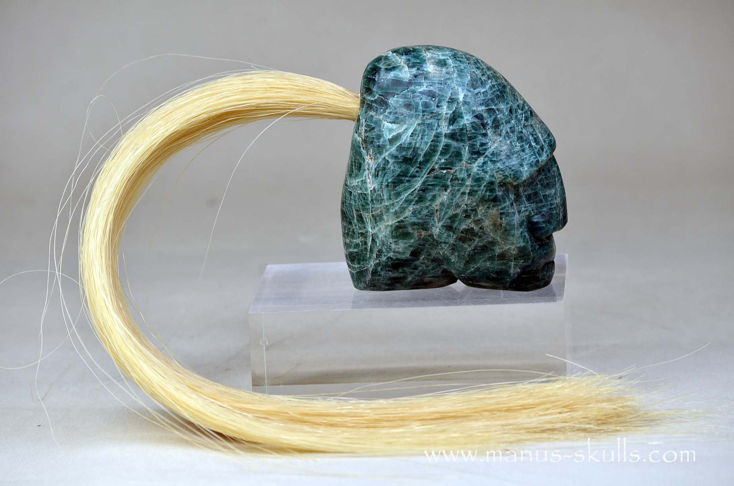 Green Apatite Tribal Skull #040