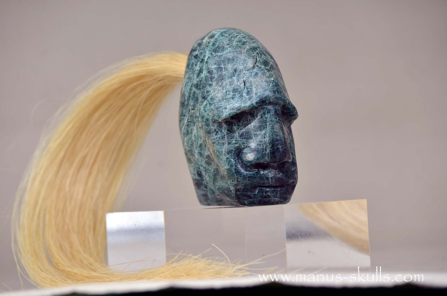 Green Apatite Tribal Skull #040