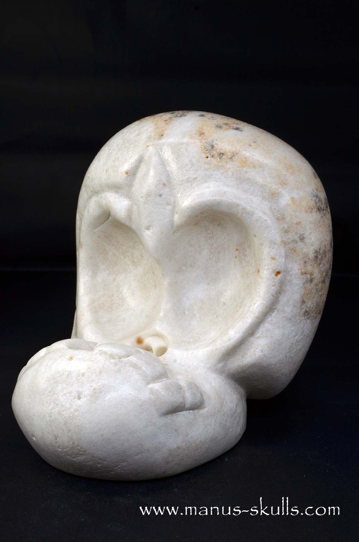 Manus skulls unique Crystal Carvings handmade skulls dragons pendants preseli bluestone tribals spiritual meaning wand Unicorn .. white steatite