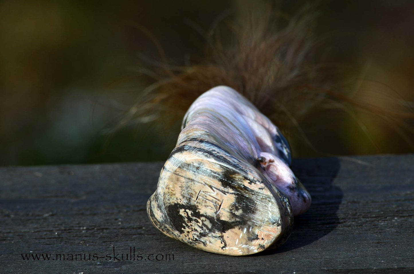 Rhodonite Tribal Skull #018