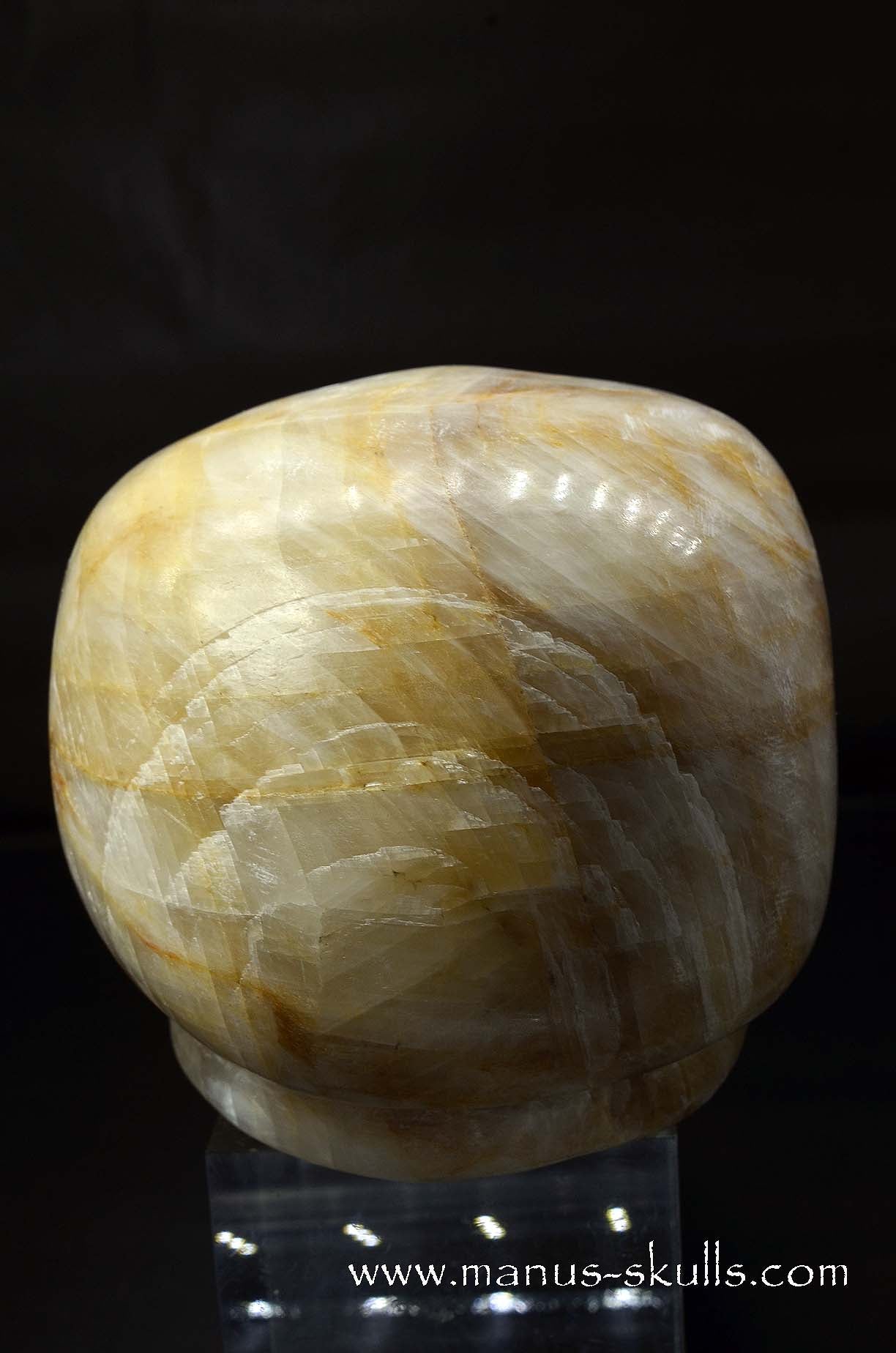 White Calcite Evolian Skull #11