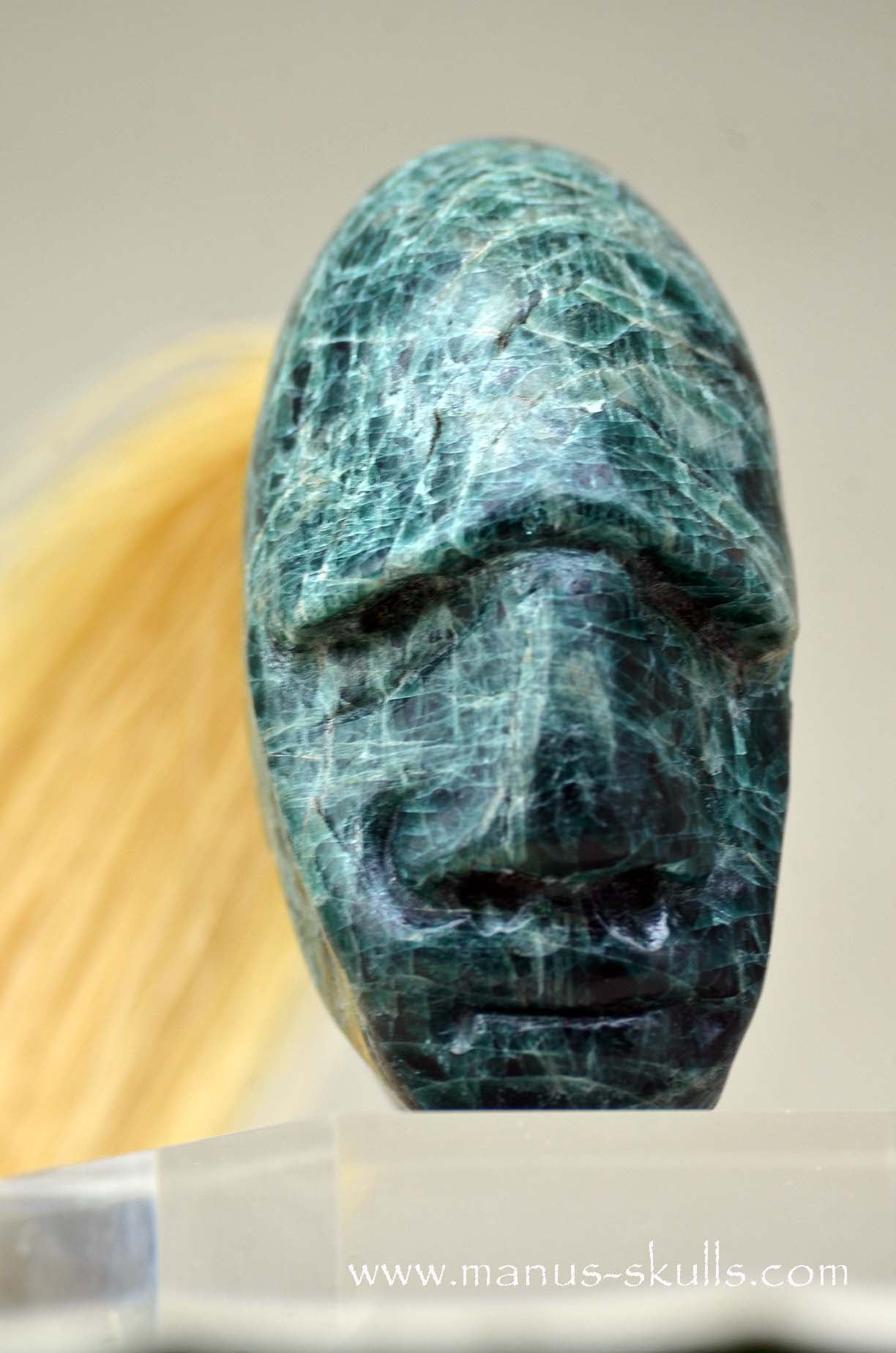 Green Apatite Tribal Skull #040