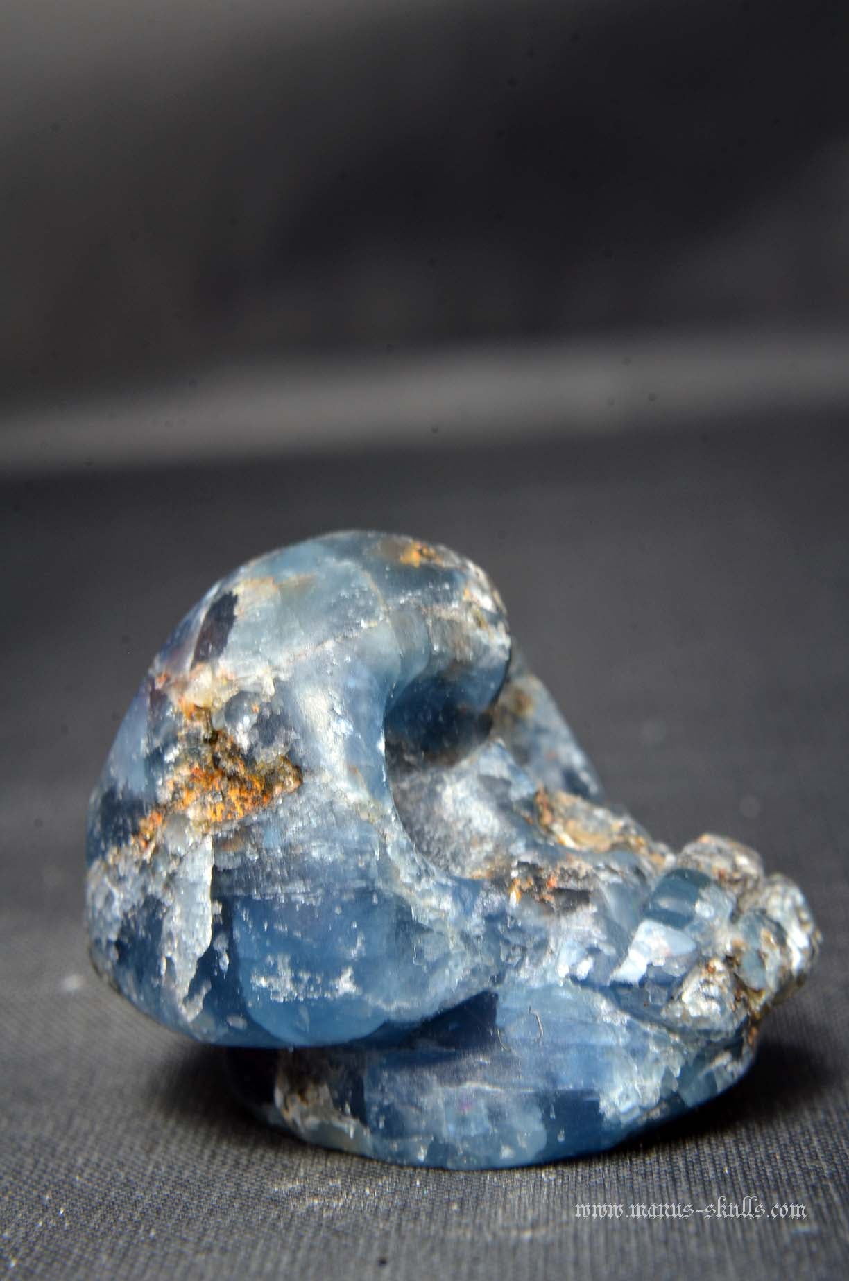 Manus skulls unique Crystal Carvings handmade skulls dragons pendants preseli bluestone tribals spiritual meaning wand Unicorn .. Blue Sapphire