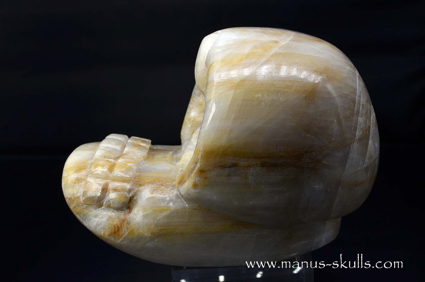 White Calcite Evolian Skull #11