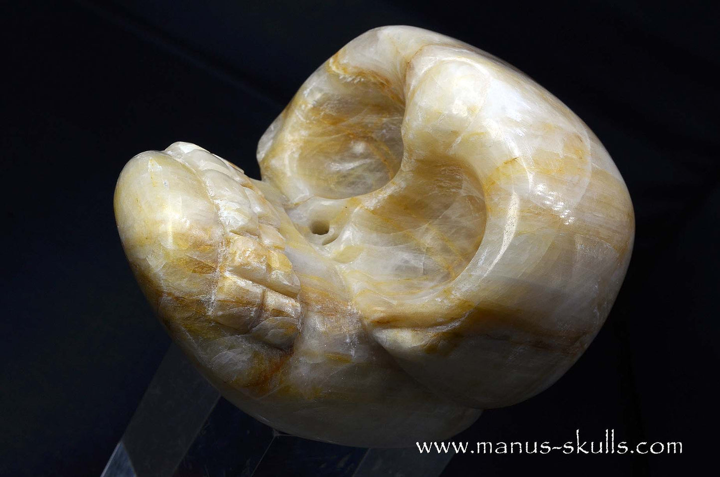 White Calcite Evolian Skull #11