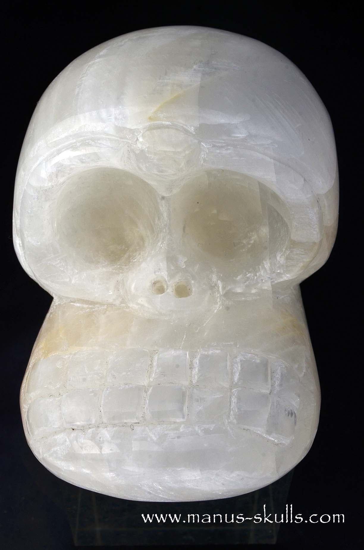 White Calcite Evolian Skull #02