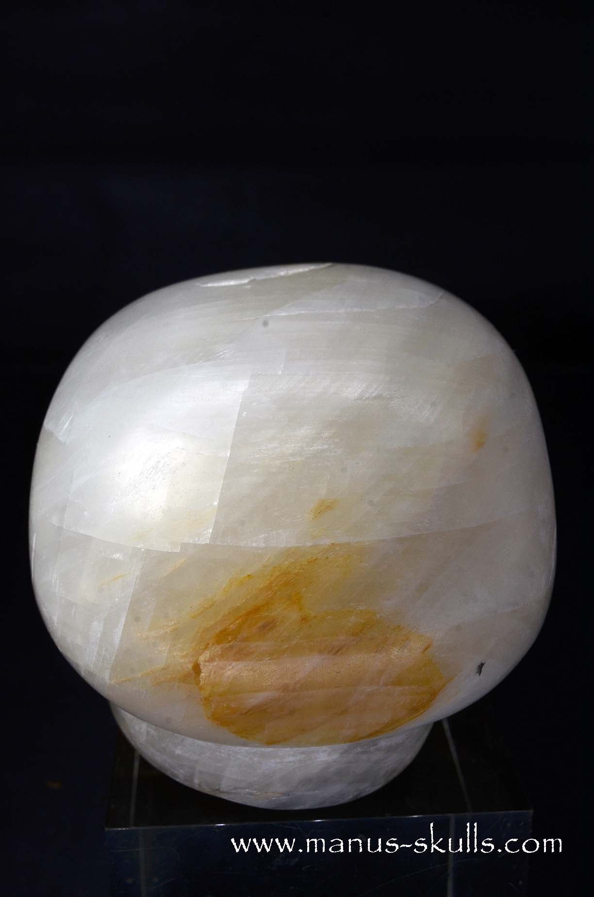 White Calcite Evolian Skull #02