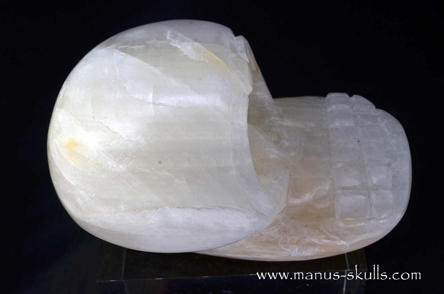 White Calcite Evolian Skull #02