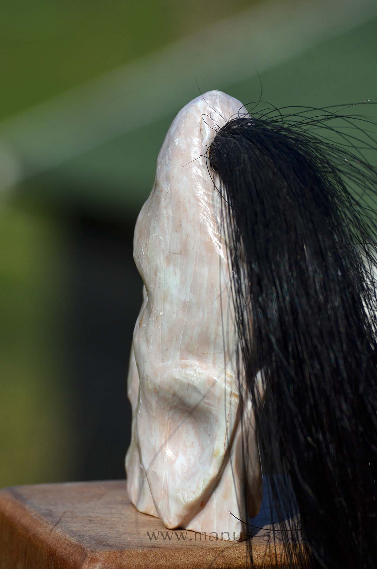 Pink Steatite Tribal Skull #032