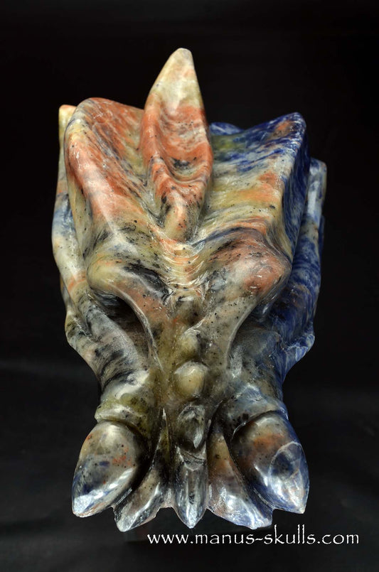 Manus skulls unique Crystal Carvings handmade skulls dragons pendants preseli bluestone tribals spiritual meaning wand Unicorn ..  sunset sodalite