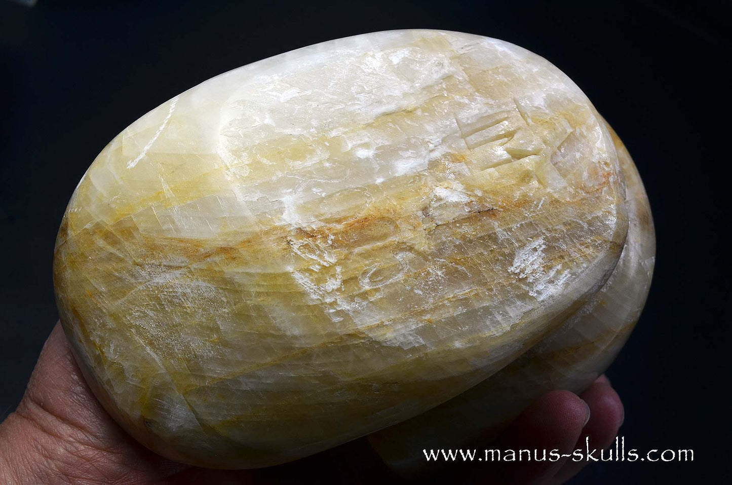 White Calcite Evolian Skull #11