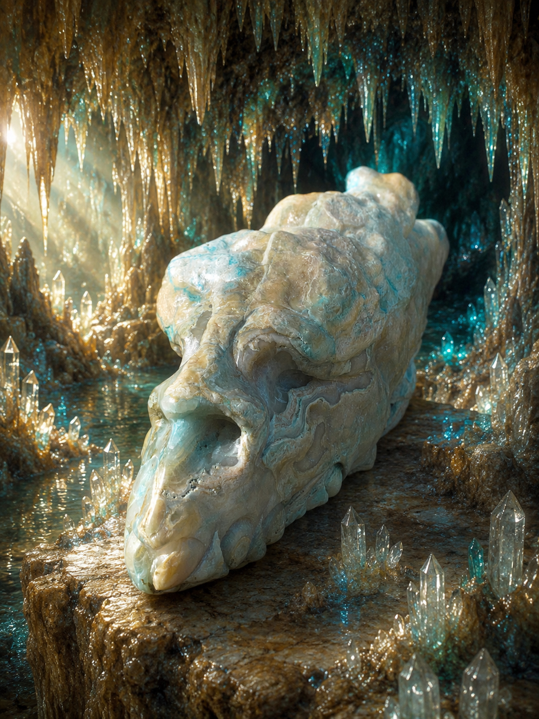 Rare HEMIMORPHITE Stalactite Dragon