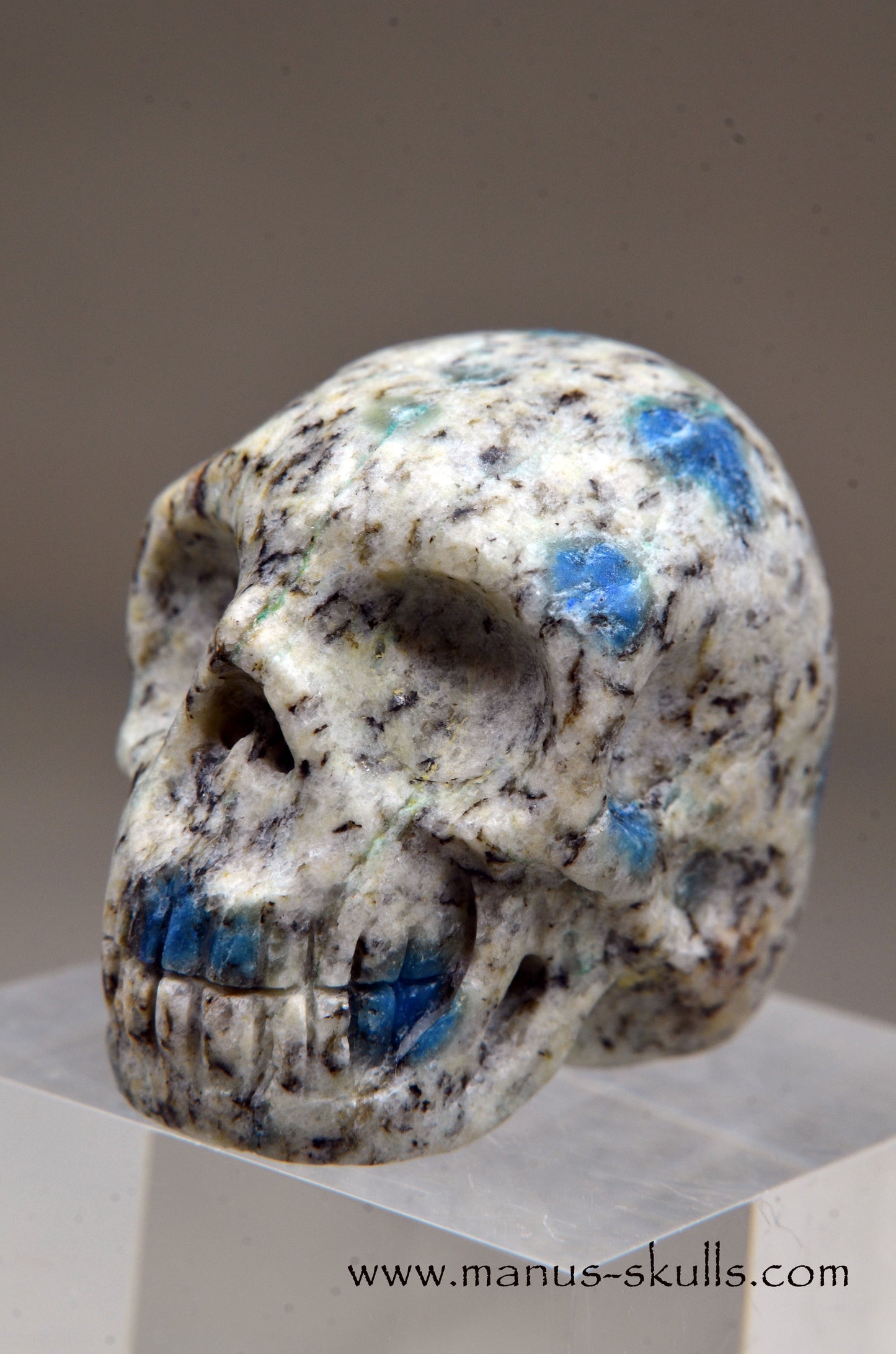 K2 Jasper / Azurite Granite SKULL