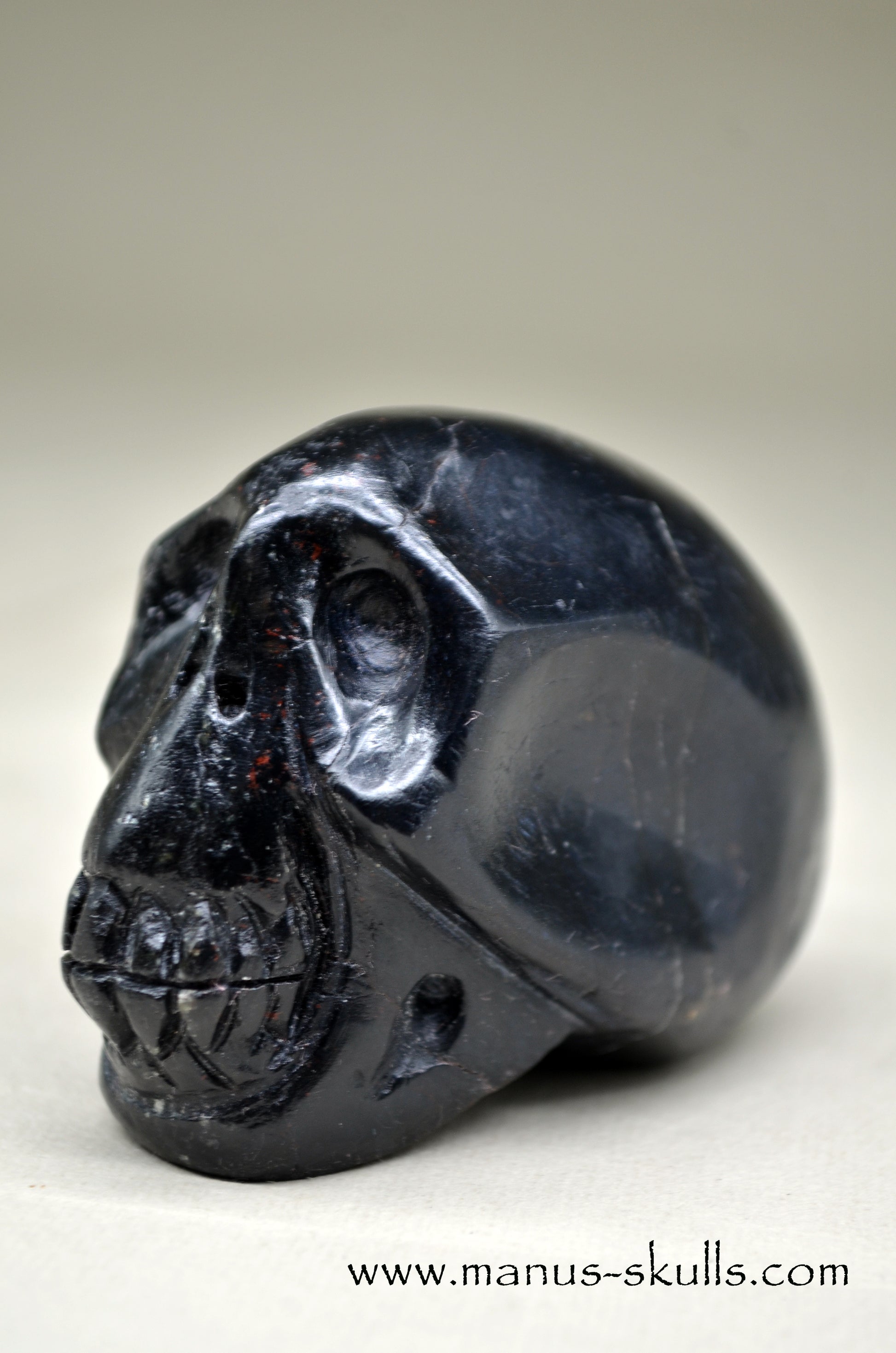 Black Tourmaline Manus Skull