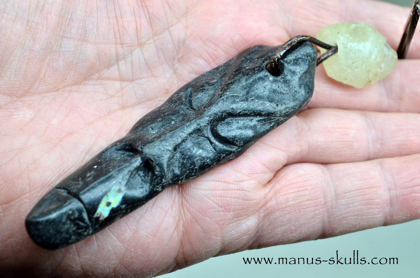 NUUMMITE PENDANT with Libyan Desert Glass slide bead