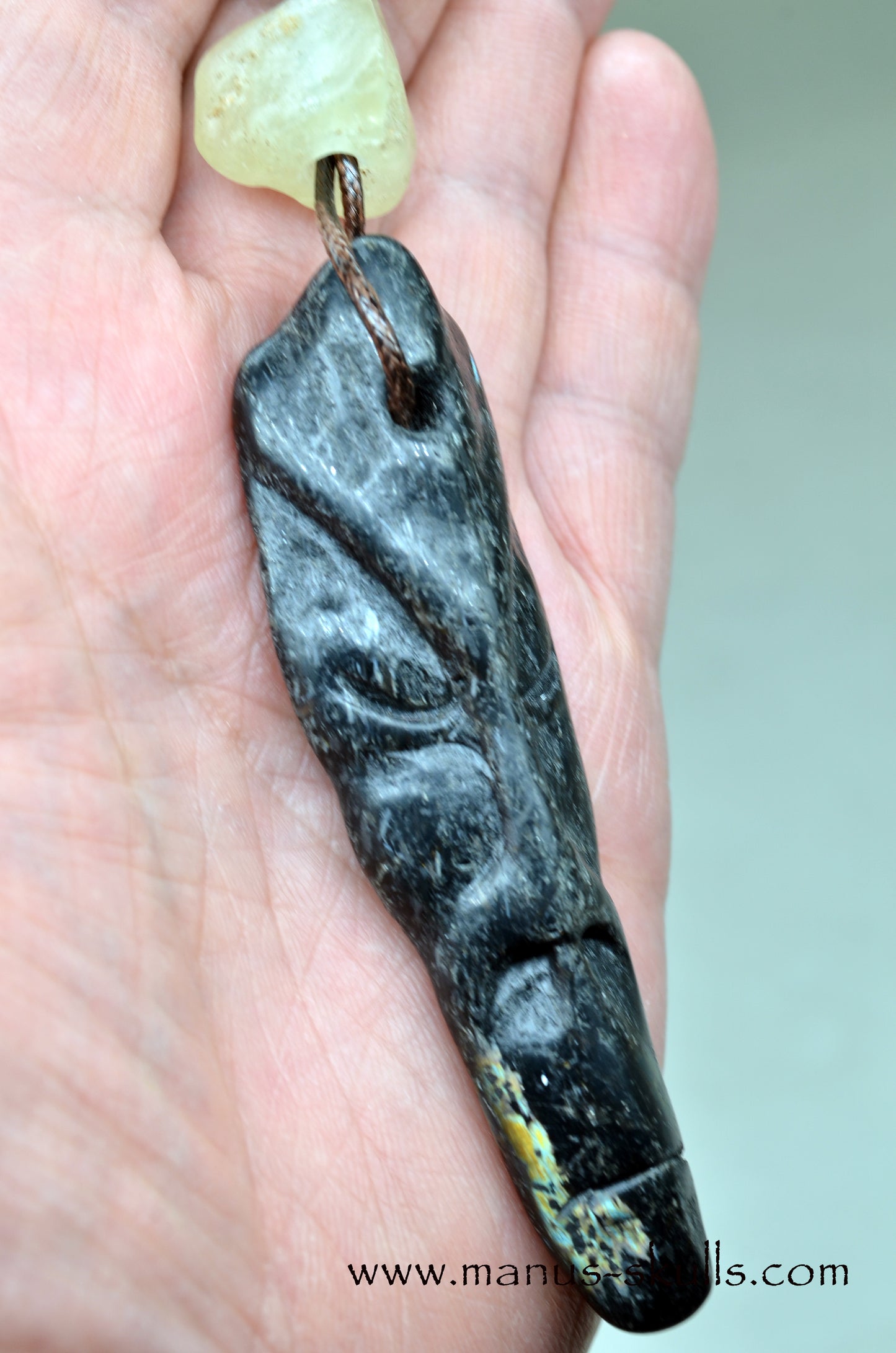 NUUMMITE PENDANT with Libyan Desert Glass slide bead