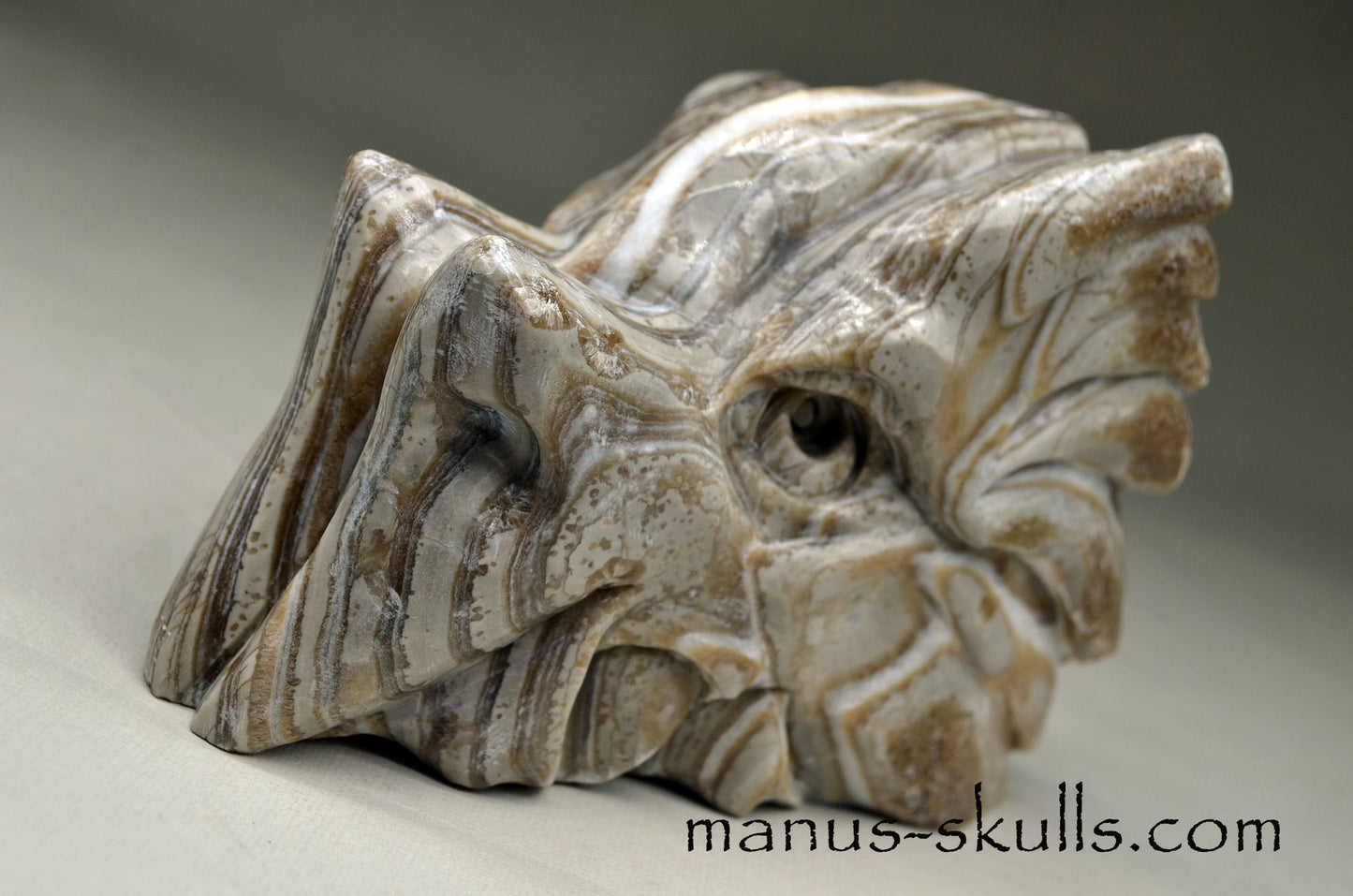 Layered Brazilian ZEBRA CALCITE Manus DRAGON