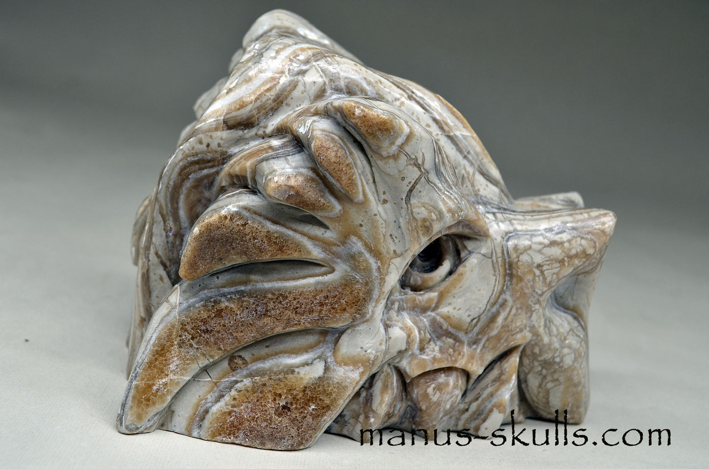Layered Brazilian ZEBRA CALCITE Manus DRAGON