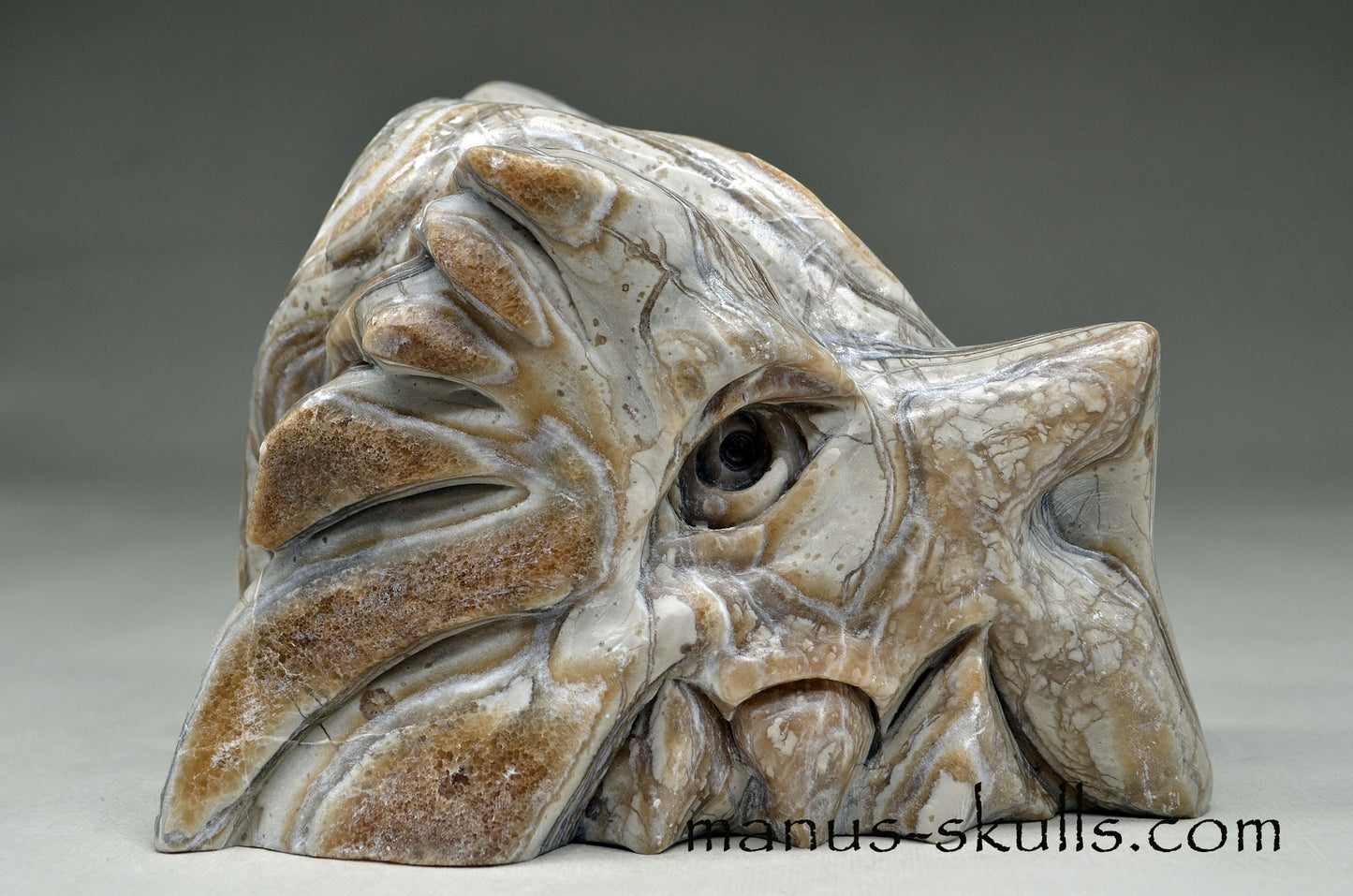 Layered Brazilian ZEBRA CALCITE Manus DRAGON