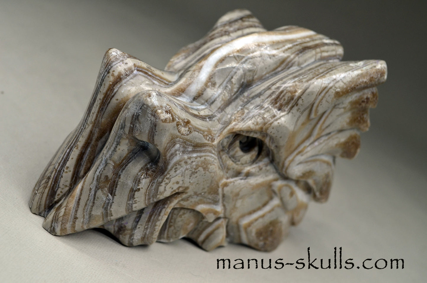 Layered Brazilian ZEBRA CALCITE Manus DRAGON