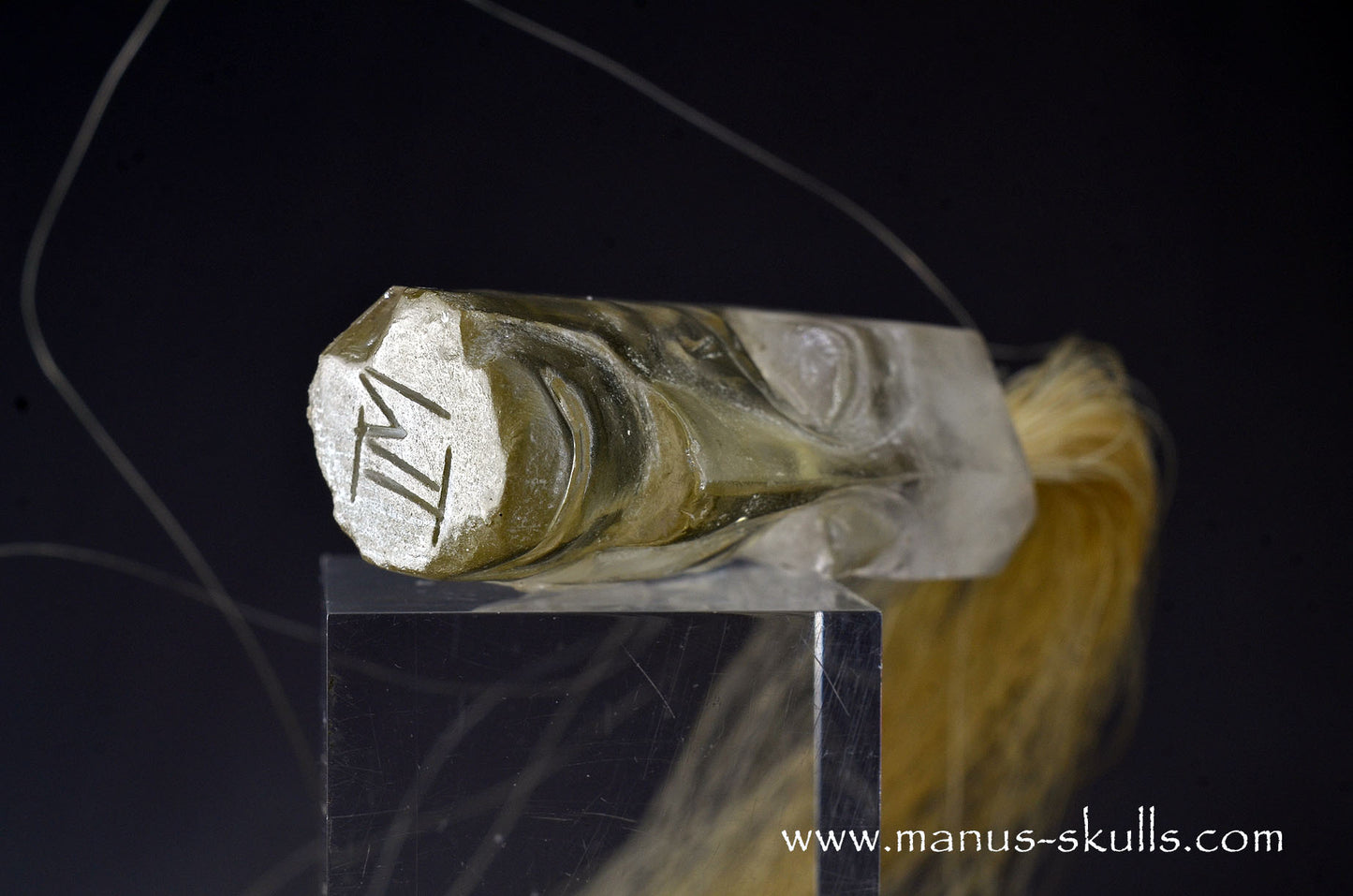 Citrine Quartz Tribal Skull