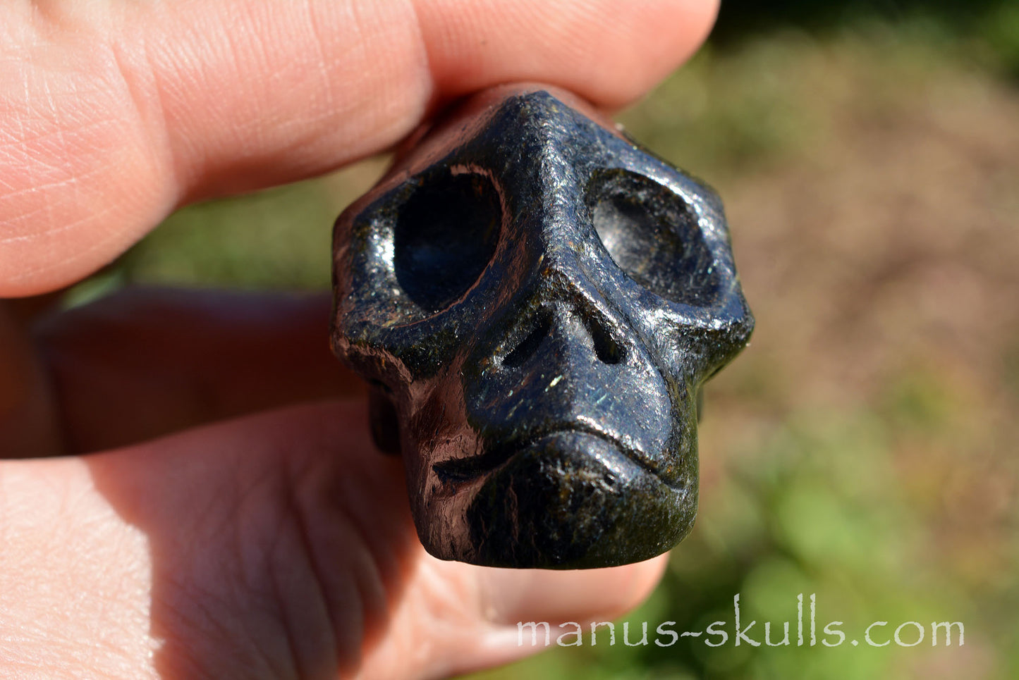 Nuummite Traveller Skull