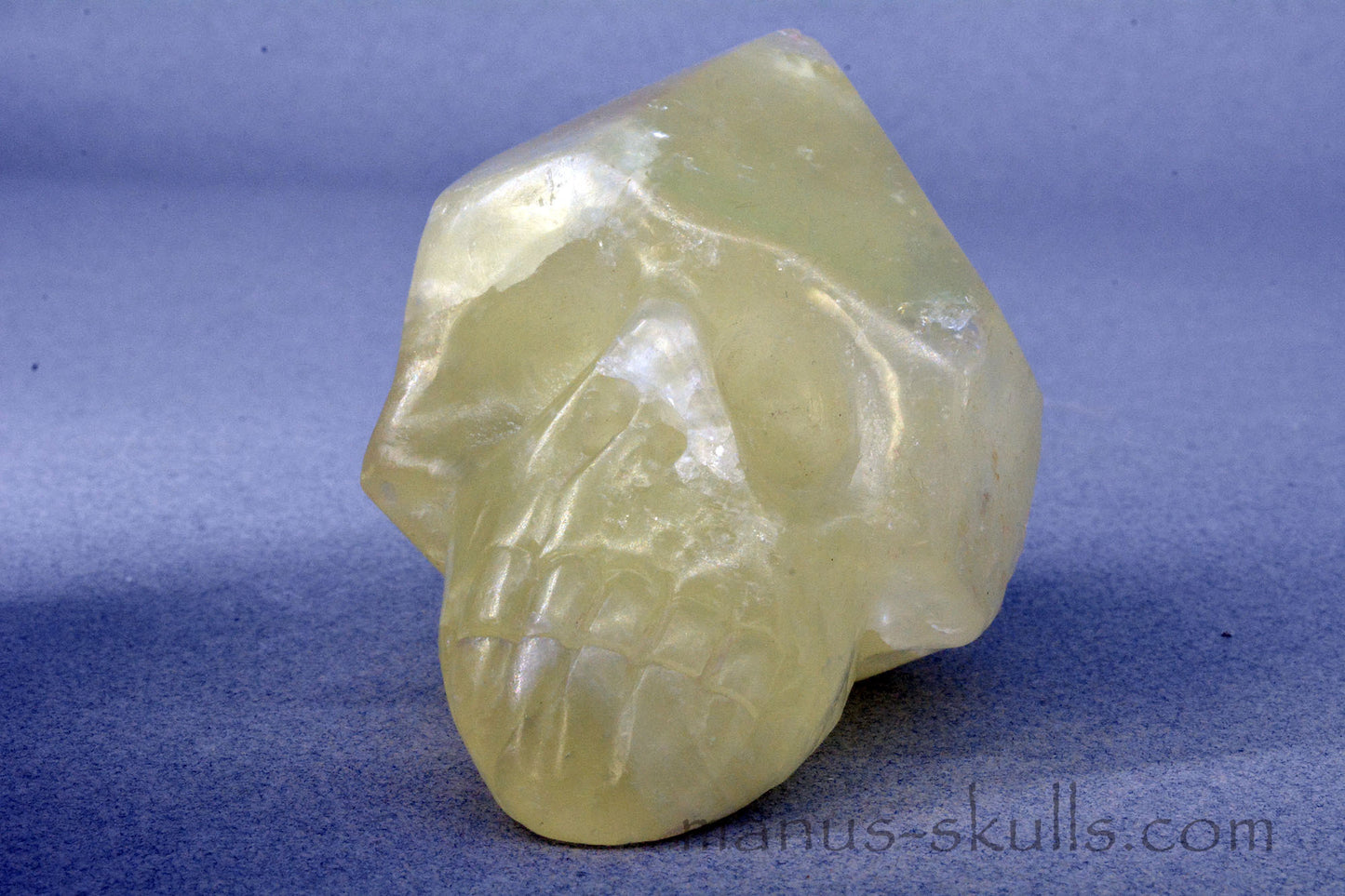Sulfur Quartz Skull