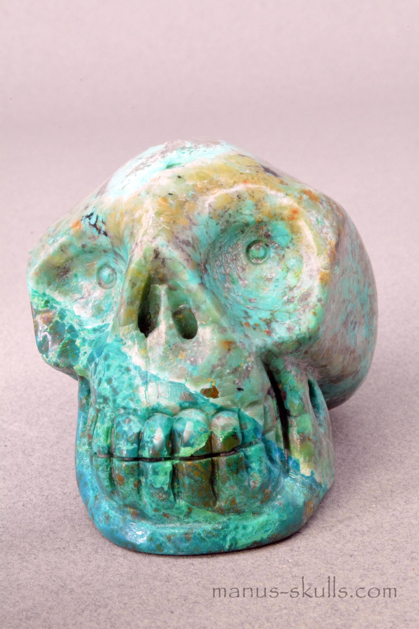 Chrysocolla with Turquois Skull