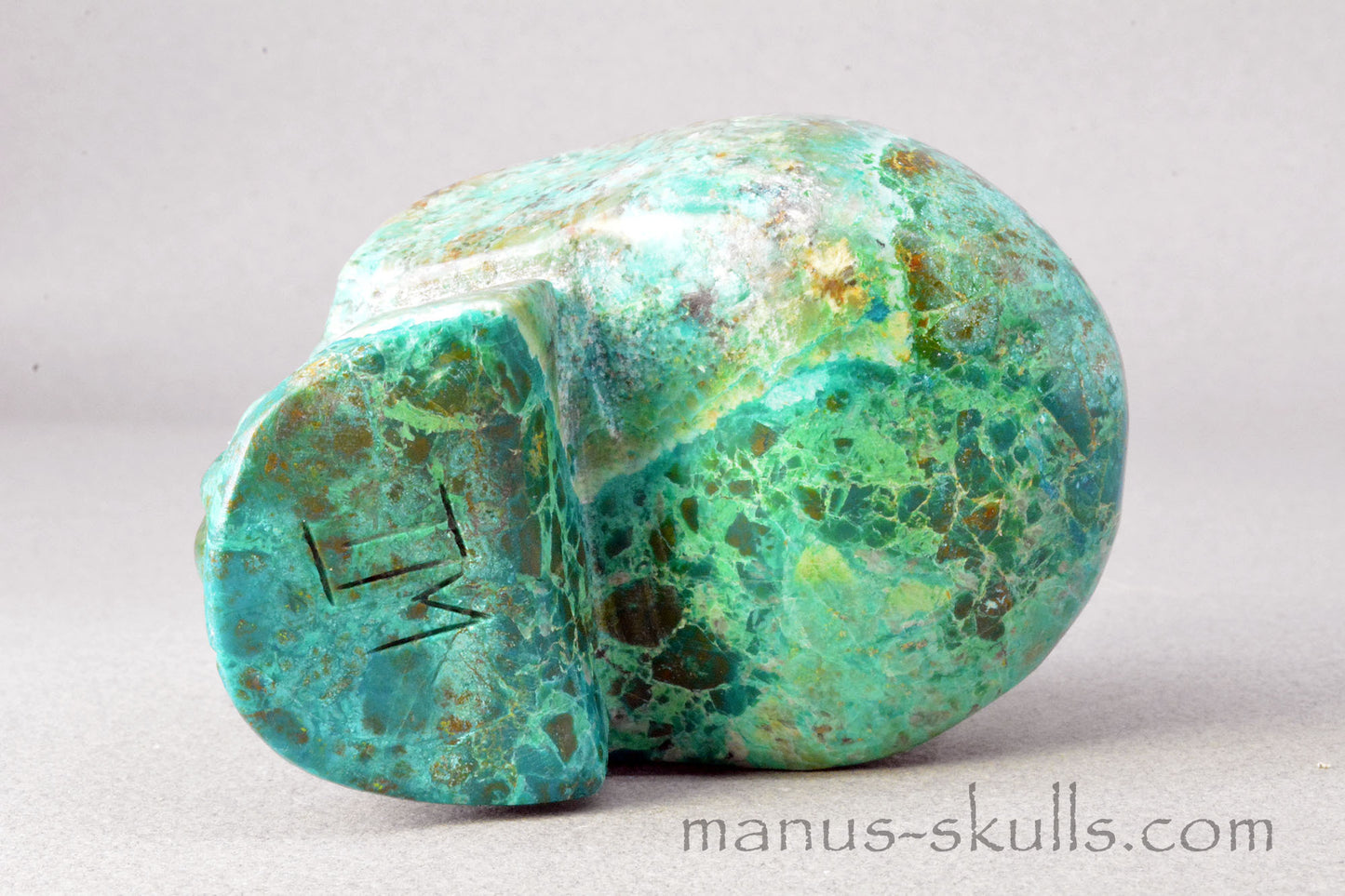 Chrysocolla with Turquois Skull