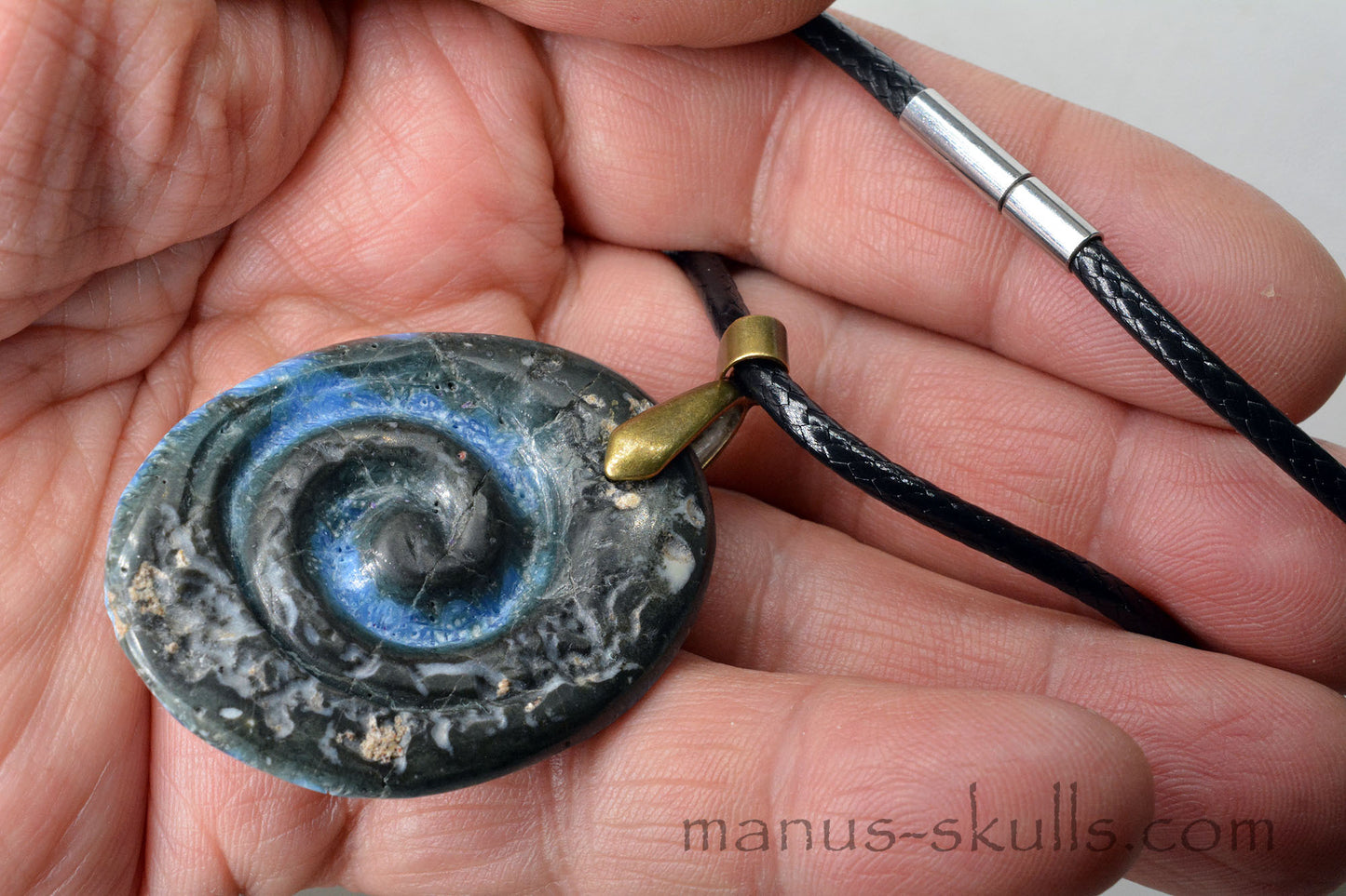 Blue Ice ~Glacierite SPIRAL Pendant