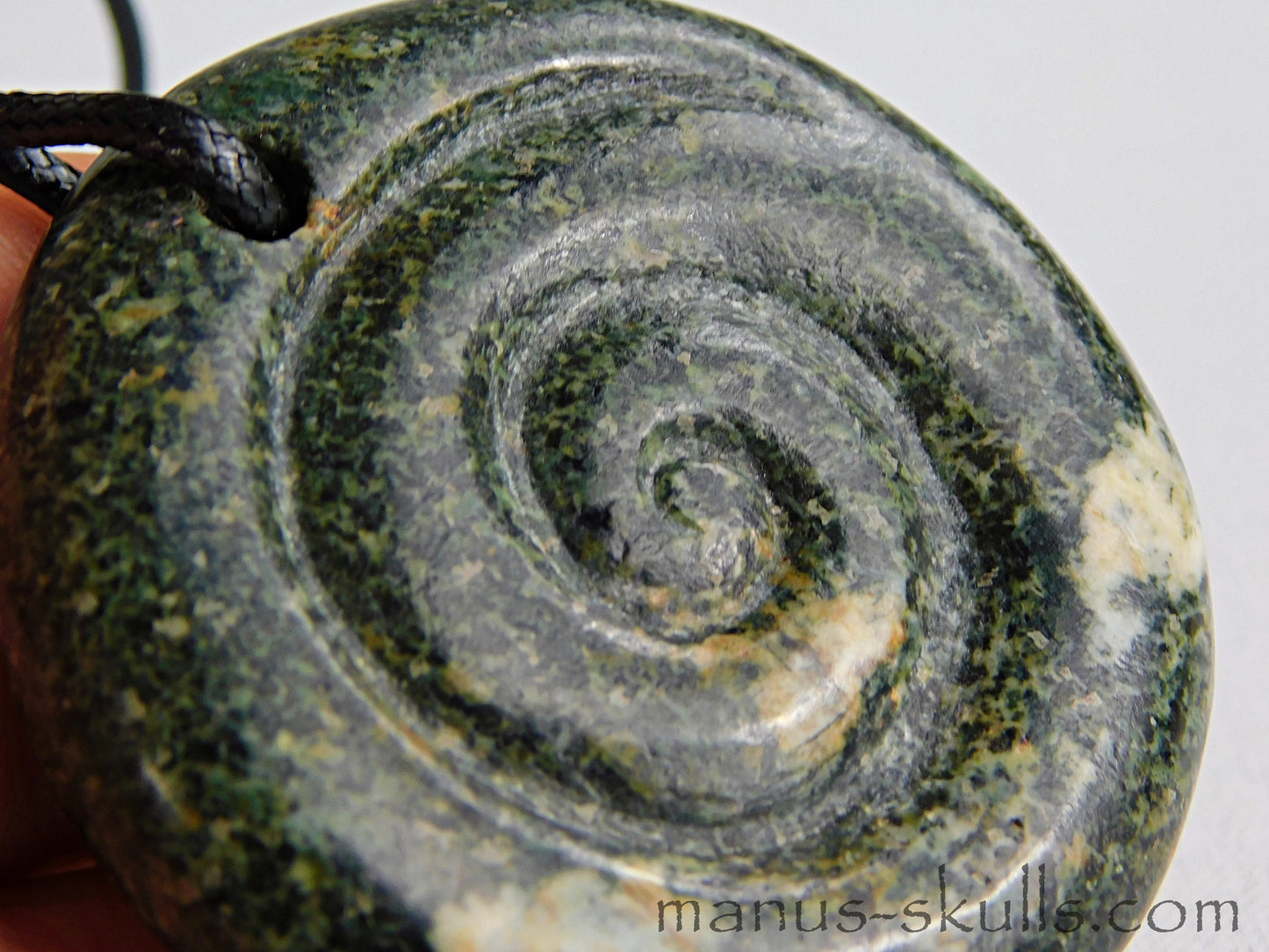 Large Preseli Bluestone Spiral Pendant
