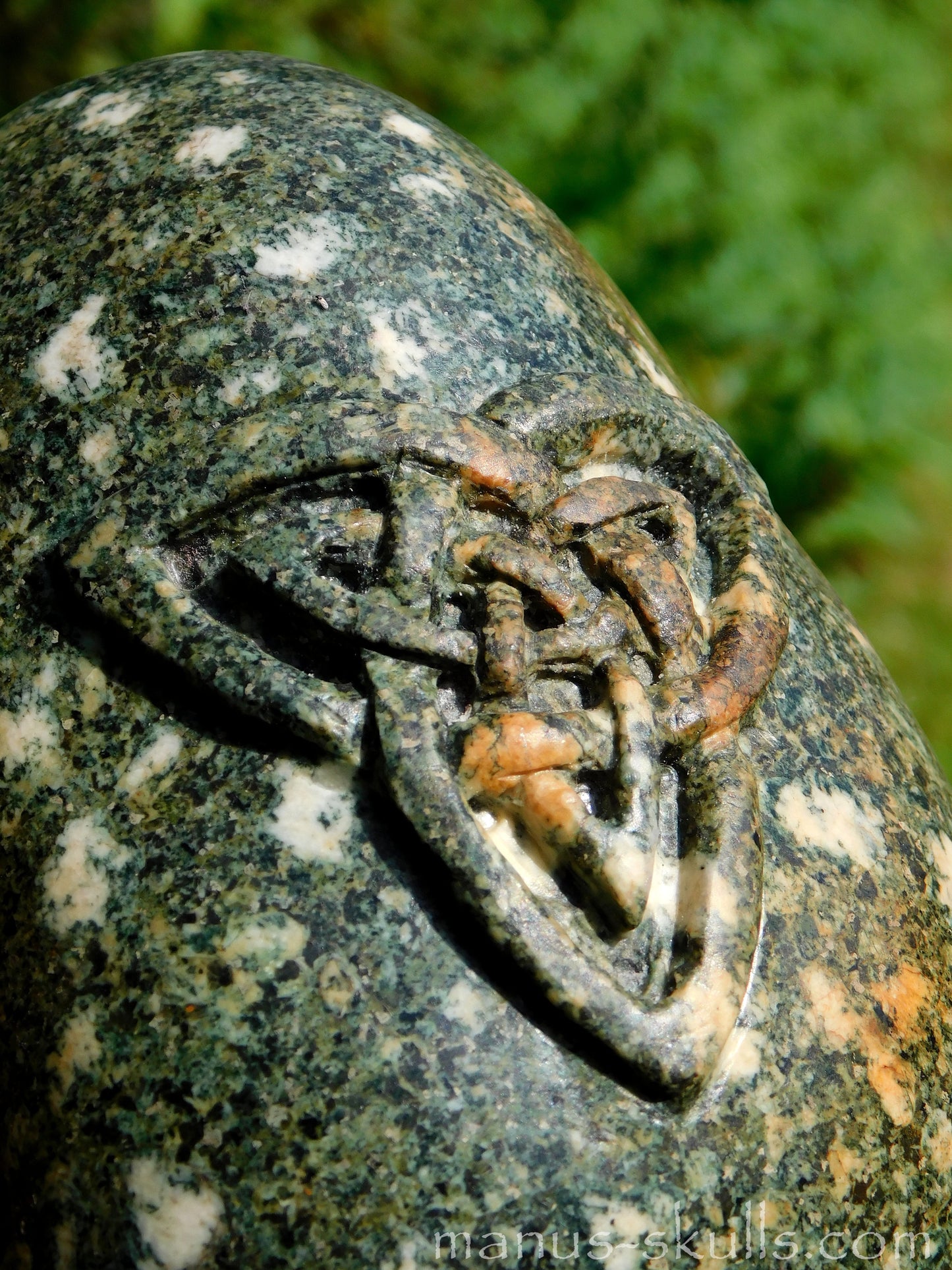 PRESELI BLUESTONE Celtic Knot SKULL Triquetra