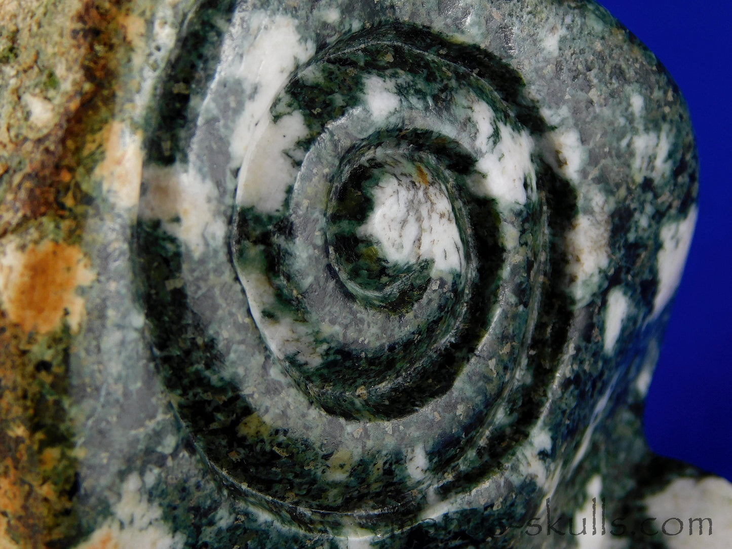 Preseli Bluestone Skull Lumerian third Eye Spiral
