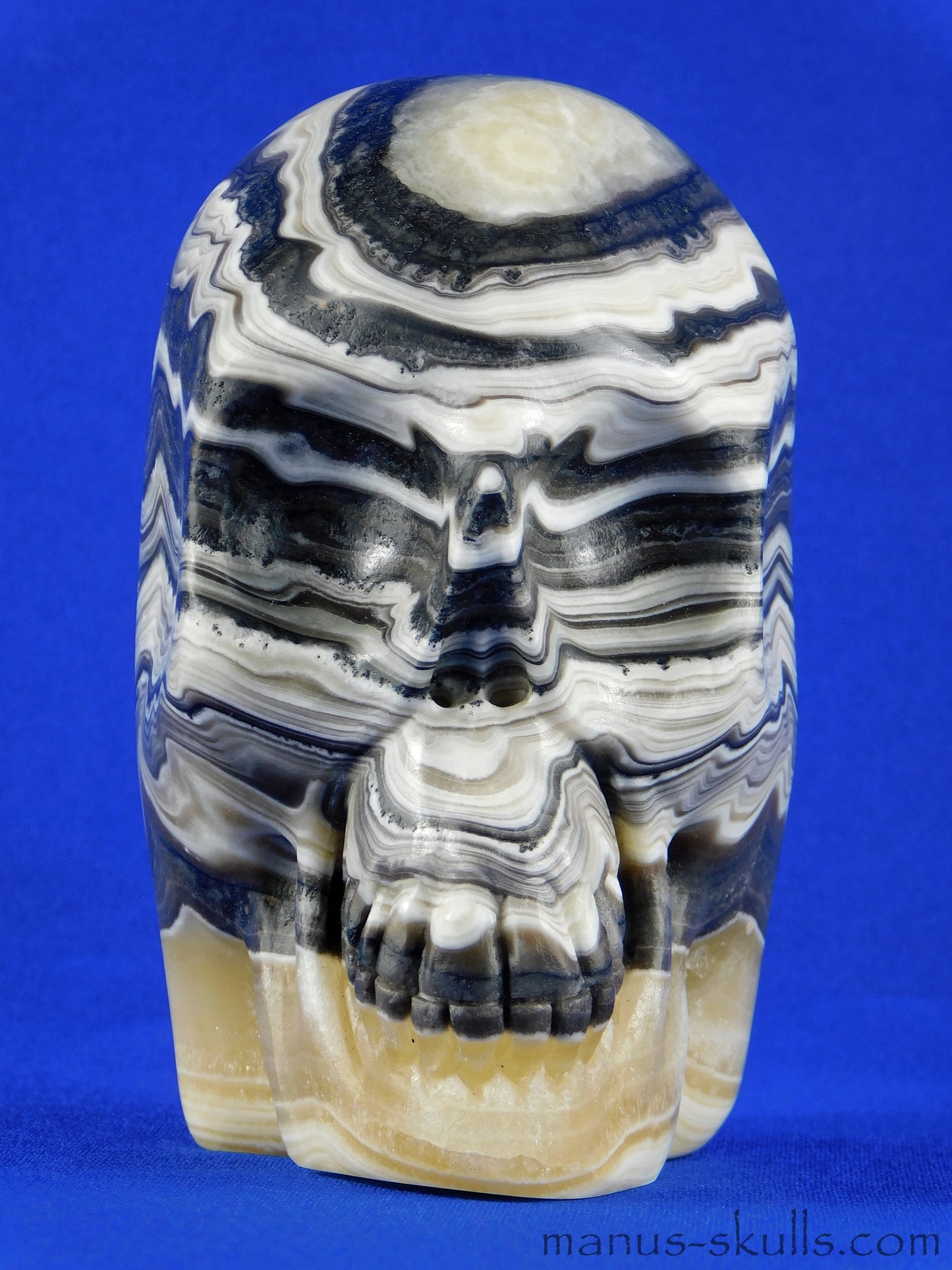 Zebra Calcite Skull