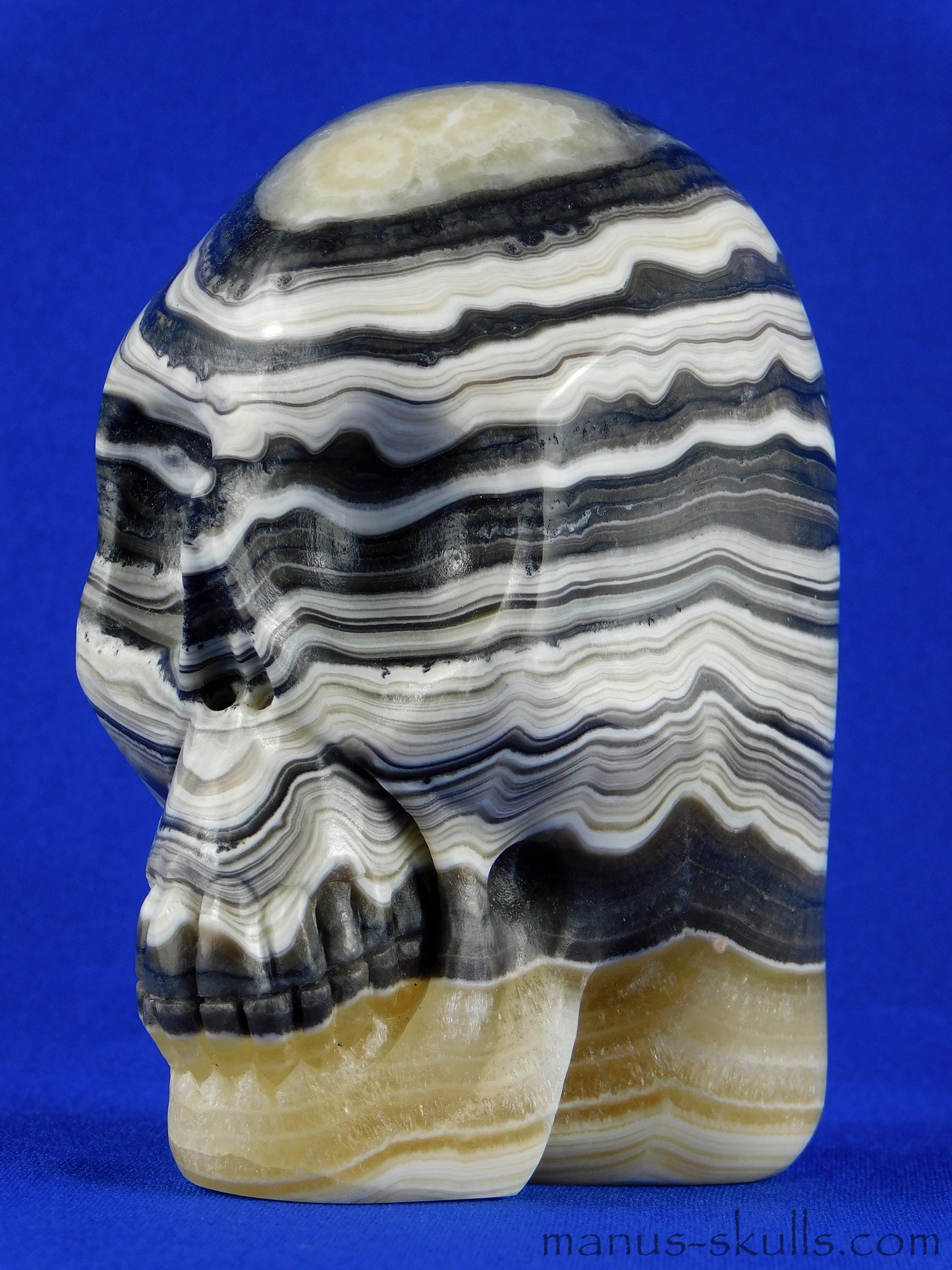 Zebra Calcite Skull