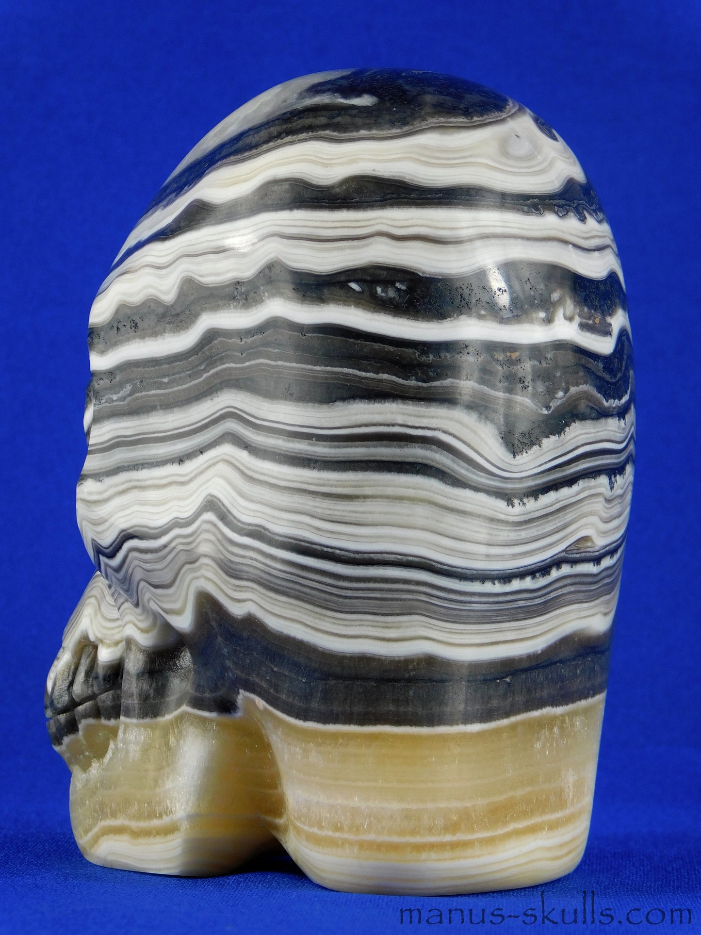 Zebra Calcite Skull