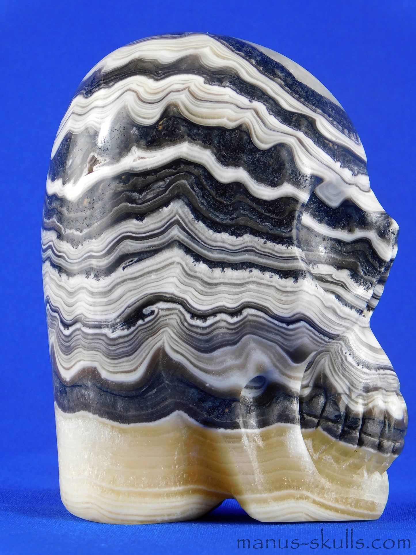 Zebra Calcite Skull