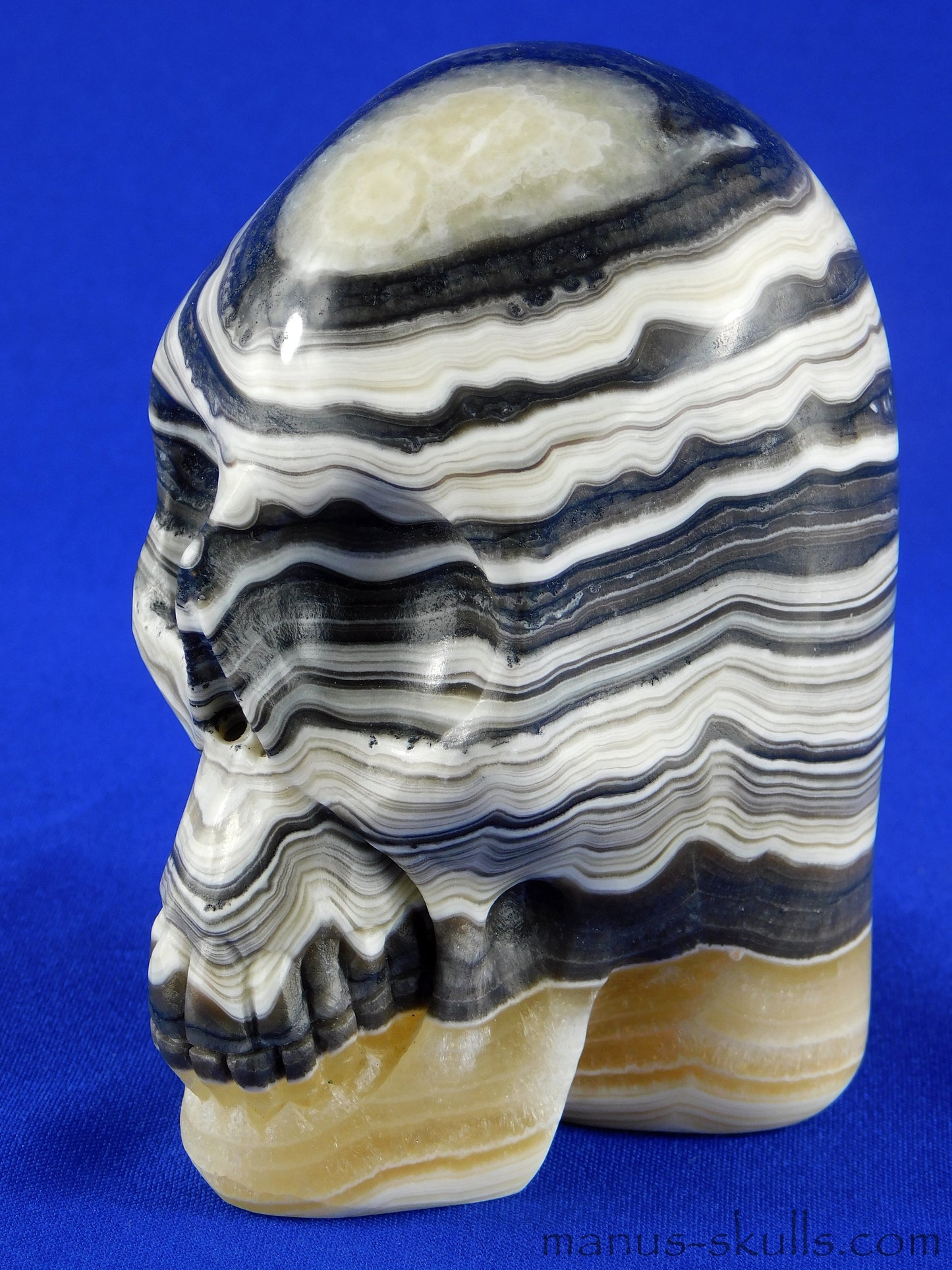 Zebra Calcite Skull