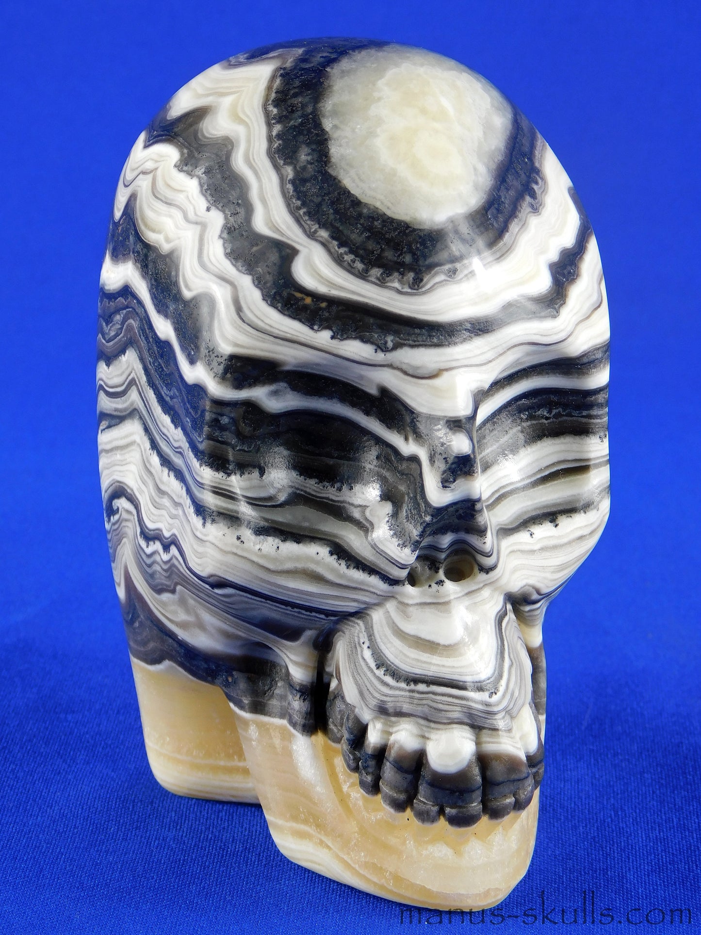 Zebra Calcite Skull