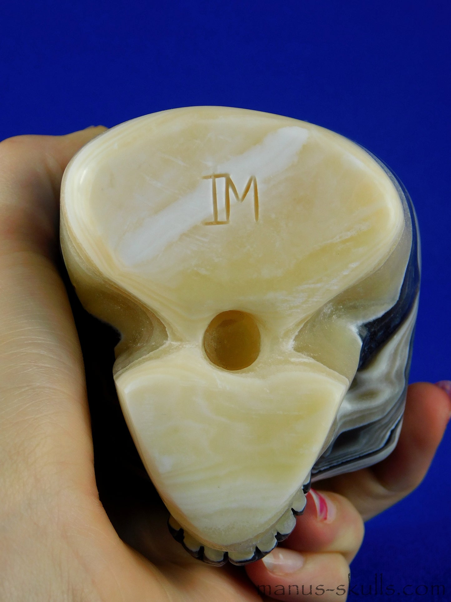 Zebra Calcite Skull