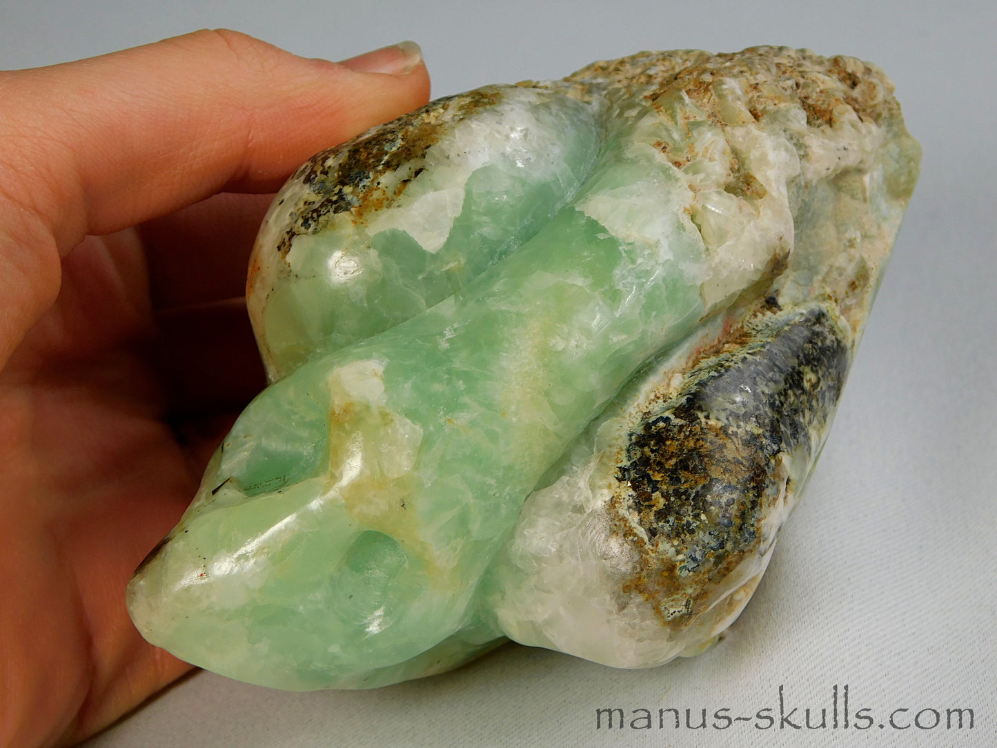 Prehnite Bird Skull Dragon