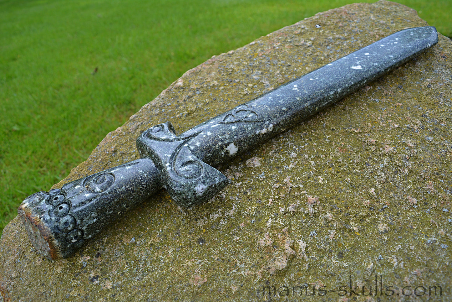 Large Preseli Bluestone Sword with Celtic symbols
