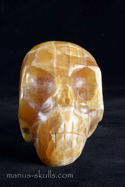 Honey Calcite Skull